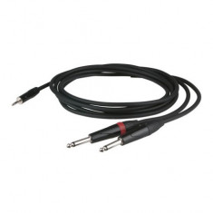 Cablu audio Jack 3.5 stereo la 2 Jack 6.3 mono DAP Audio FLX-31150-1.5m foto