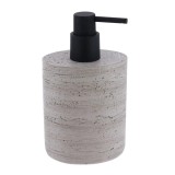 Dispenser Săpun Polirășină 380Ml Design Piatră &ndash; Gri