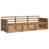 vidaXL Set de canapele de exterior 3 pcs natural Lemn Solid de Acacia 3382957