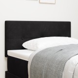 vidaXL Tăblie de pat capitonată cu nasturi negru 90 cm catifea