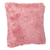 Perna Decorativă Din Blană Shaggy, Roz, 51x51cm, Oem