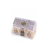Cutie decor Craciun lemn multicolor 18 x 10 x 15 H