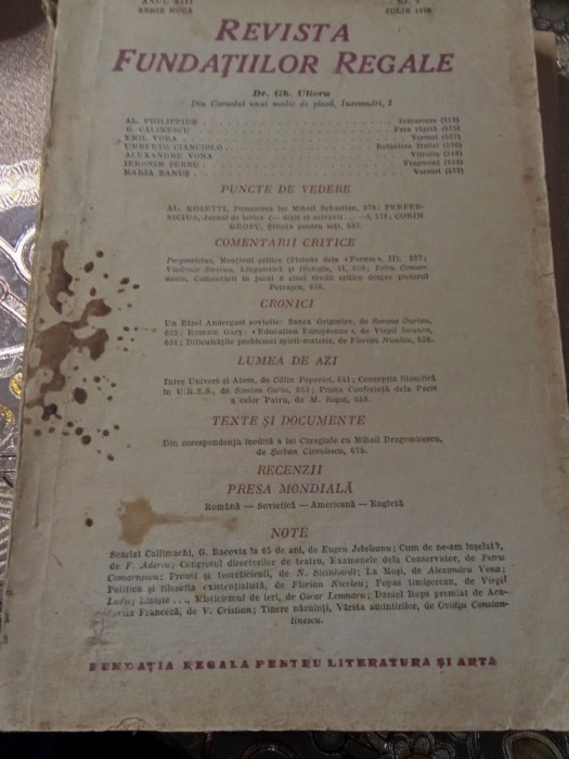 CI. Revista Fundatilor Regale iulie 1946