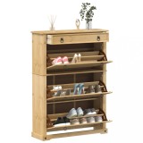 vidaXL Dulap pantofi &quot;Corona&quot;, 99x32x85 cm, lemn masiv de pin