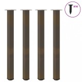 vidaXL Picioare de masă de bar, 4 buc., oțel natural, 110-112 cm