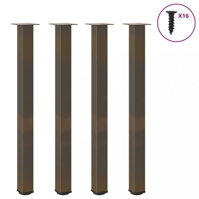 vidaXL Picioare de masă de bar, 4 buc., oțel natural, 110-112 cm 4012483 foto