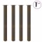 vidaXL Picioare de masă de bar, 4 buc., oțel natural, 110-112 cm 4012483