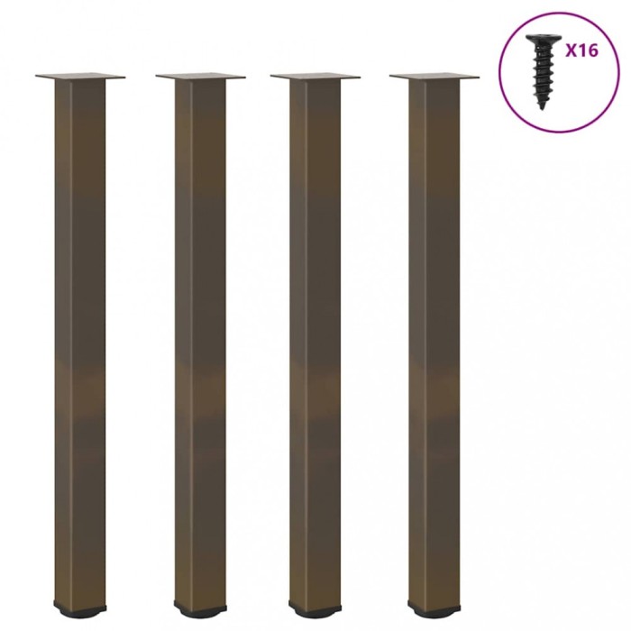 vidaXL Picioare de masă de bar, 4 buc., oțel natural, 110-112 cm 4012483