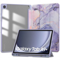 Husa Tech-Protect Sc Pen Hybrid pentru Samsung Galaxy Tab A9+ Plus 11.0 X210/X215/X216 Marble Violet