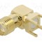 Conector SMA soclu mamă unghi 90&deg; 50&Omega; aurit PTFE THT HONGKONG XINYA ELECTRONICS