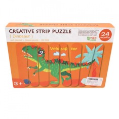 Puzzle betisoare din lemn, Dinozaur, 32 piese foto