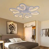 Lustra LED cu telecomanda BLOSSOM 78W, 6 Petale, Diametru 60cm, lumina Rece/Calda/Neutra, Dimabila, Alb