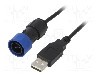 Conector {{Tip conector}}, {{Subtip conector}}, {{Numarul de pini}} pini, BULGIN - PXP4040/B/2M00