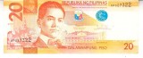 B11 7 - Bancnota foarte veche - Filipine / Pilipinas - 20 piso - 2019