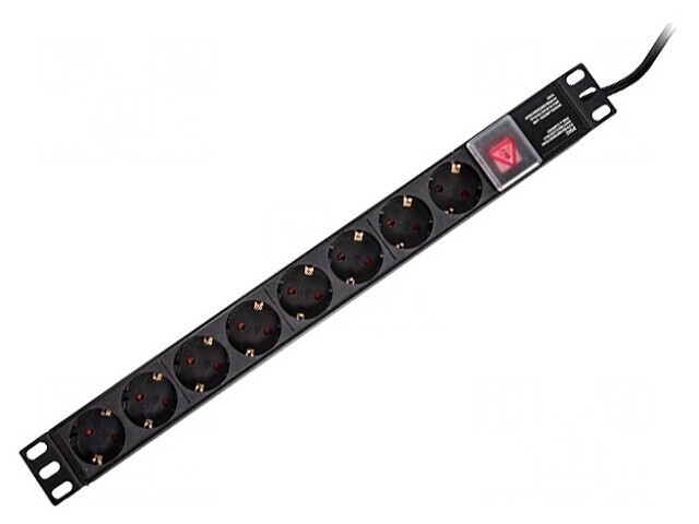 Prelungitor 8 Prize 230V 16A Negru