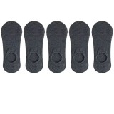 Set 5 perechi de sosete scurte pentru barbati, SS041, Gri, marime universala