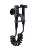 Set Dus Bideu WC Negru, Alama, Furtun 1.5m, 2 Moduri Pulverizare, Multifunctional: Scutece, Animale, Curatare Toaleta/Podea