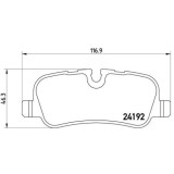 Placute frana Land Rover Discovery 3 (L319) 07.04-09.09, Discovery 3 Van (L319) 01.07-07.09, Discovery 4 (L319) 09.09-12.18, Discovery 4 Van (L319) 0