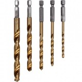 Set 5 burghie placate cu titan Yato YT-44700, 4-10mm, pentru metal