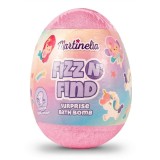 Bila Baie Efervescenta Copii Martinelia Roz, Surpriza Jucarie, 150g, +3 Ani, Spumant Baie