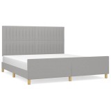 Cumpara ieftin Cadru de pat fara saltea, gri deschis, 180x200 cm, textil