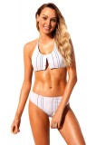 SW1643-424 Costum de baie in doua piese, model cu dungi, M, M/L