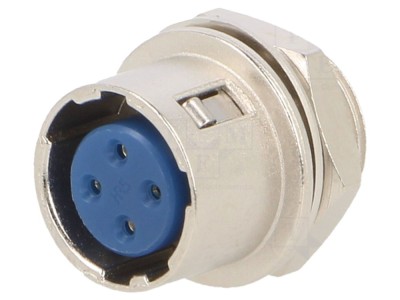 Conector Circular HR10 Push-Pull Soclu 2A Aurit 4 PIN-uri foto