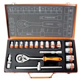Gadget 330576 - Set capete chei tubulare 8-32 mm patrat 1/2 inch 18 bucati