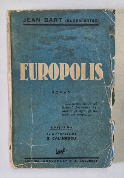EUROPOLIS de JEAN BART , EDITIE INTERBELICA