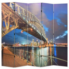 Paravan de camera pliabil, 200 x 180 cm, Sydney Harbour Bridge foto