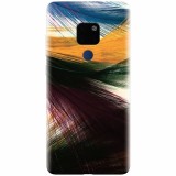 Husa silicon pentru Huawei Mate 20, Colorful Peacock Feathers