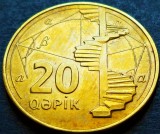Moneda exotica 20 QAPIK - AZERBAIDJAN, anul 2006 * cod 2159, Asia