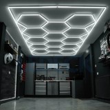 Cumpara ieftin Lumina LED Hexagonala 14 Module + Rama 484x243 cm , Iluminare Profesionala Atelier Detailing Auto 672W Honeycomb