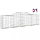 Cumpara ieftin Cosuri gabion arcuite 7 buc., 300x30x80/100 cm, fier galvanizat