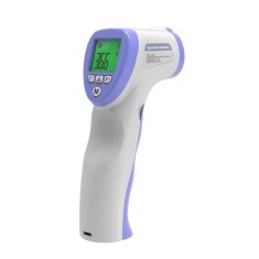 Termometru digital fara contact, precizie ridicata, pentru temperatura corpului uman, bebelusi, 32-42 C - Alb, mov