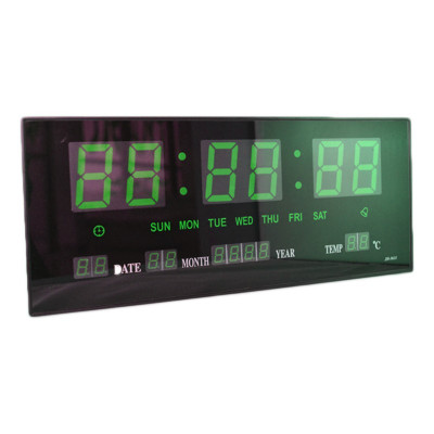 Ceas digital de perete 3615, alarma, LED verde foto