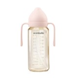 Biberon anti-colici mombella ppsu, 300 ml, cu tetină silicon l - flux rapid (6-9 luni) - old rose