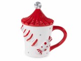 Cumpara ieftin Set 4 cani Craciun ceramica multicolora &Oslash; 9,5 cm x 17 H, 400 ml