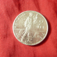 Moneda 2 lei 1914 Carol I , argint , cal.F.Buna