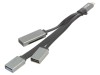Hub USB 3.0 VCOM DH299C, USB-C, 2x USB-A, Cititor SD/MicroSD, 5Gbps, Argintiu