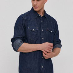 Levi's cămașă din bumbac bărbați, culoarea bleumarin, cu guler clasic, regular 85744.0000-Blues