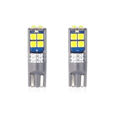 Set becuri auto cu LED CANBUS compatibil T10 W5W 10 SMD Alb 12/24V, destinat foto
