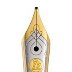 Penita b din aur de 18k/750 ornament din rodiu pentru stilou m900/910 bicolora