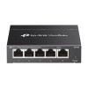 Switch TP-Link Omada DS105G, 5 Porturi Gigabit RJ45, Unmanaged, Carcasă Metalică, QoS, Montare Birou/Perete