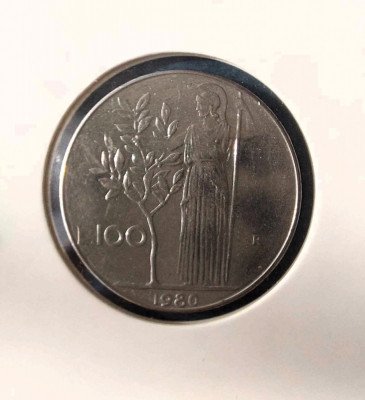 Moneda Italia - 100 Lire 1980 foto