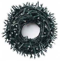 Instalatie Craciun 300 LED-uri, IP44 exterior / interior, fir negru, alb cald