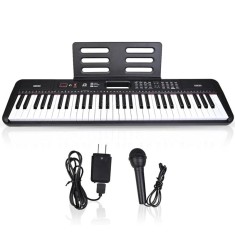 Orga Electronica portabila cu 61 clape pentru incepatori copii si pasionati de muzica, Microfon inclus