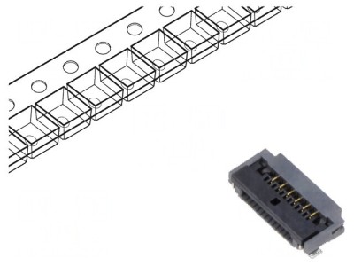 Conector FFC/FPC FH52 SMT 12 PIN Orizontal 500mA 50V LCP foto