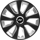 Set 4 Capace Roti 16 inchi (R16) Stratos Gri-Negru, Compatibile Cu Hyundai