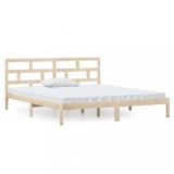 Cumpara ieftin Cadru de pat dublu, 135x190 cm, lemn masiv